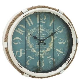 Nautical Blue Vintage Style Wall Clock -17 inch